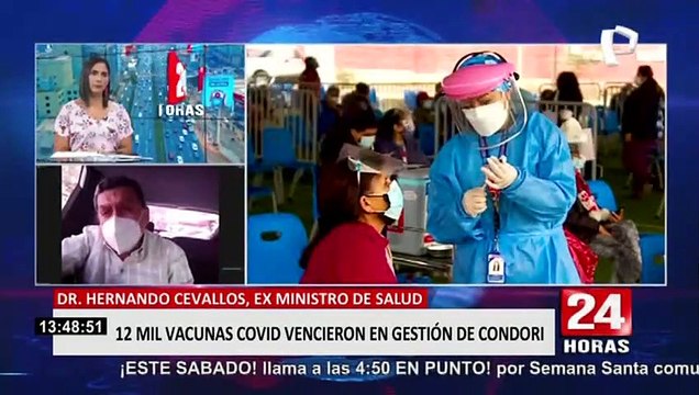 Hernando Cevallos sobre vacunas vencidas: Hubo exceso de confianza por parte de Condori