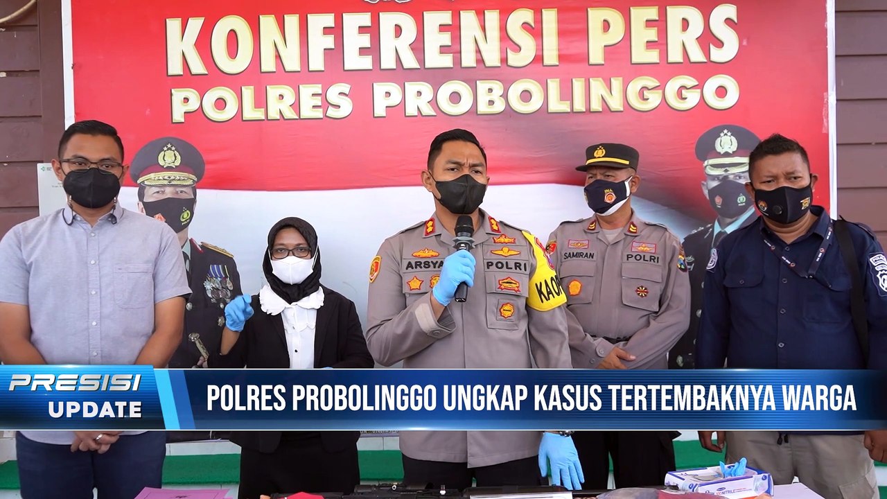 Kapolres Probolinggo Pimpin Konferensi Pers Kasus Tewasnya Warga Akibat Tertembak Peluru Senapan Angin