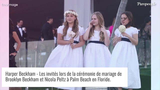 Mariage de Brooklyn Beckham et Nicola Peltz : Harper angélique en blanc, Romeo chic avec sa chérie Mia Regan