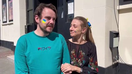 Olga Kravchenko and Kriss Baird at the Rave 4 Ukraine fundraising event