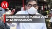 Barbosa Huerta emite su voto y llama a la democracia en Puebla