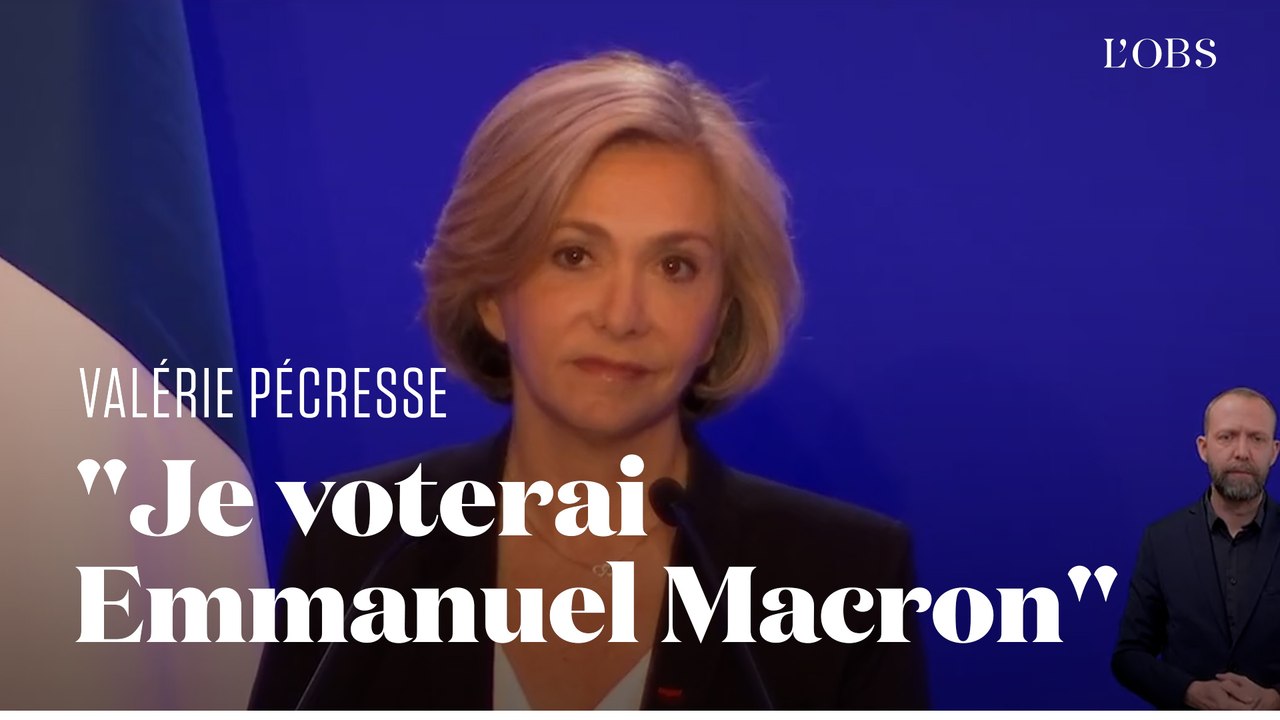 Valérie Pécresse appelle à voter Macron au second tour