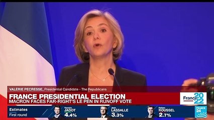 REPLAY - French presidential election: Conservative candidate Pecresse concession speech