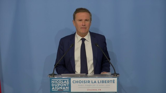 Nicolas Dupont-Aignan: J’appelle [à voter] et je voterai Marine Le Pen