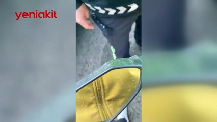 Polisten vatandaşa şok tehdit! 'Beynine bir tane sıkarım senin'