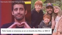 'BBB 22': filhos de Pedro Scooby emocionam surfista com surpresa no almoço do Anjo. Vídeo!