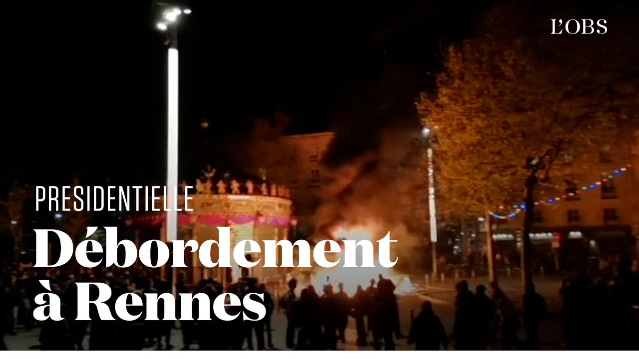Incidents à Rennes après l'annonce des résultats du premier tour de la présidentielle