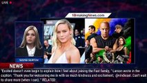 Vin Diesel Welcomes Brie Larson to Fast & Furious Franchise: 'Welcome to the Family' - 1breakingnews