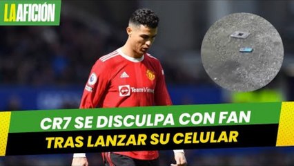 Cristiano Ronaldo se disculpa por tirar celular a fan y lo invita a un partido del Manchester United