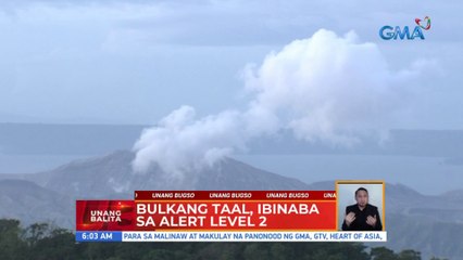 Bulkang Taal, ibinaba sa alert level 2 | UB