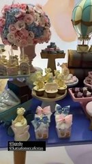 Viviane Araújo se encanta com decoração de seu chá revelação