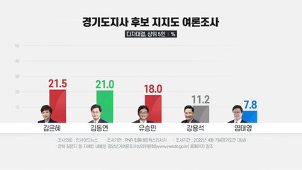 김은혜, 경기지사 '등판' 하자마자 선두권 직행?...국민의힘 내부 적합도는 어떨까? / YTN