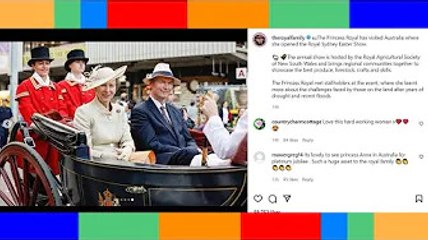 Princesse Anne  son arrivée remarquée avec son époux dans un stade australien