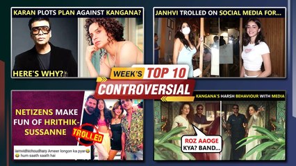 Kangana's RUDE Behaviour, Hrithik-Janhvi Trolled, Ananya-Ishaan's Breakup  Week's Top 10 News