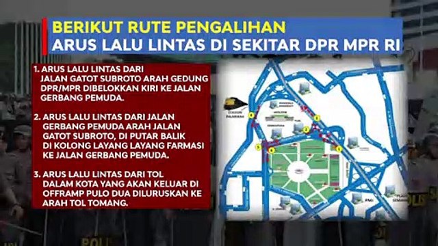 Grafis Pengalihan Arus Lalu Lintas di Sekitar DPR MPR RI