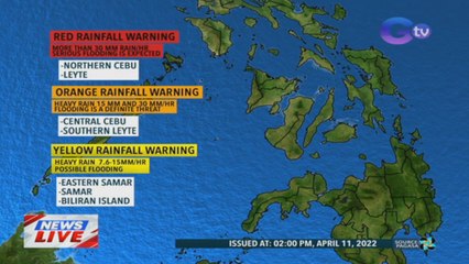 Maraming lugar sa bansa ang inuulan dahil sa Bagyong Agaton | News Live