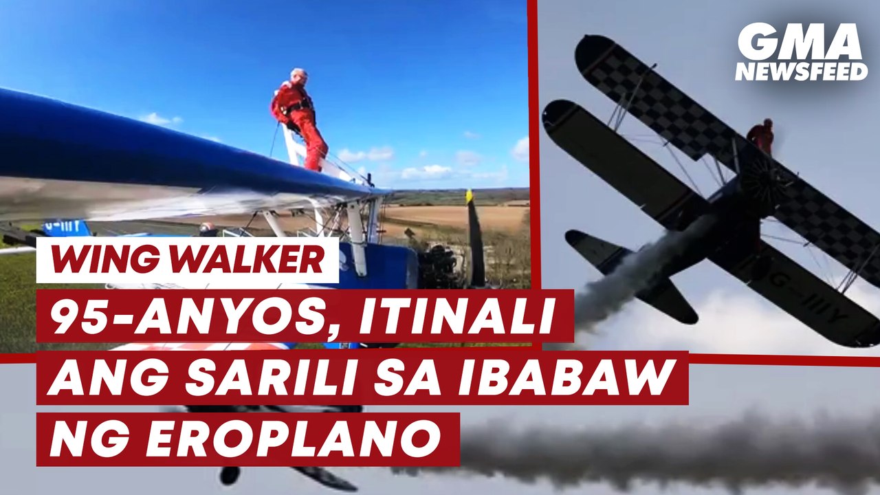 95-anyos, itinali ang sarili sa ibabaw ng eroplano | GMA News Feed