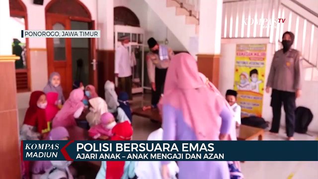 Polisi Bersuara Emas, Ajari Anak Anak Mengaji Dan Azan