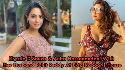 Krystle D'Souza & Anita Hassanandani With Her Husband Rohit Reddy At Ekta Kapoor’s House