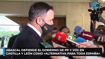 Abascal defiende el Gobierno de PP y Vox en Castilla y León como «alternativa para toda España»