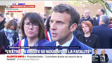 Pour Emmanuel Macron, l'extrême droite "se nourrit de la fatalité"