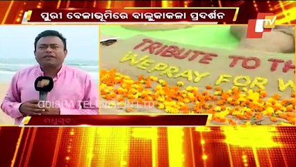 Tribute Paid To Innocents Who Lost Lives in Russia-Ukraine War Through Sand Art