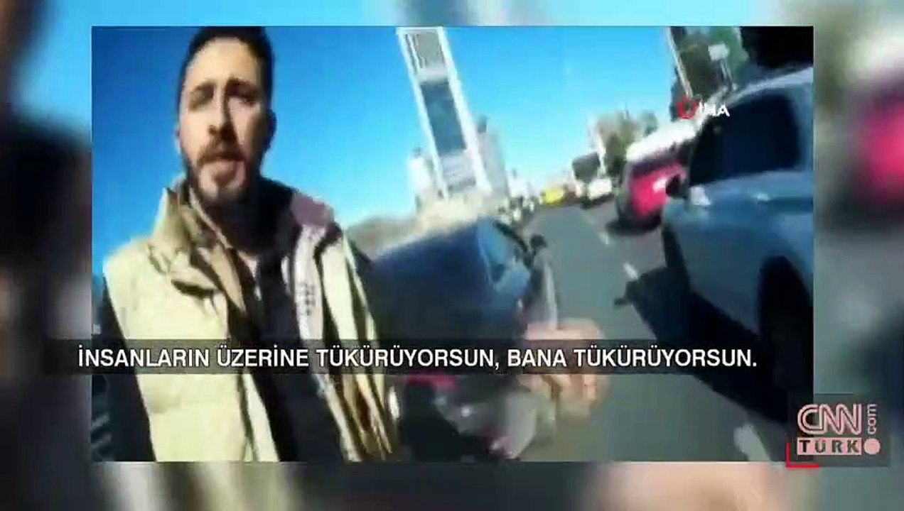 Trafikte "tükürüklü taciz" iddiası