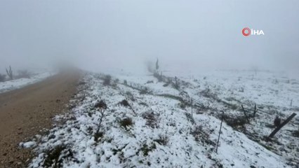 Tekirdağ’ın yüksek kesimlerine nisan karı