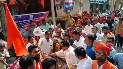 Dhariyavad, saffron city धरियावद में निकाली शोभायात्रा, भगवा हुआ नगर