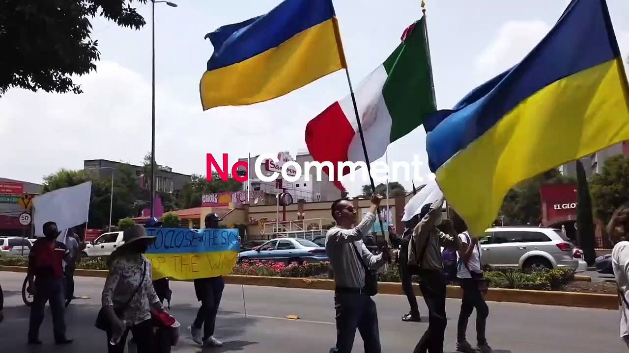 Dozens protest in Mexico City against Ukraine war