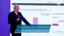 La revocación de mandato fue un éxito, un hecho histórico, asegura AMLO