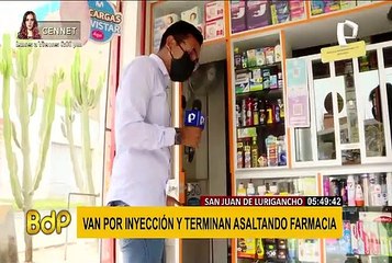 SJL: falsos clientes asaltan farmacia y se llevan más de 4 mil soles