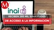 INAI reporta cifra histórica en solicitudes de información