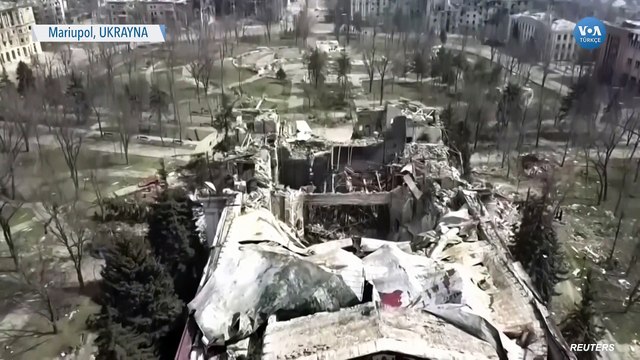 Mariupol Tiyatrosu’ndaki Yıkım Drone’la Görüntülendi