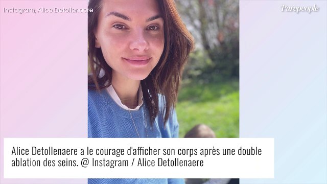 Après son ablation du sein, Alice Detollenaere s'affiche sublime et forte à la piscine avec son fils