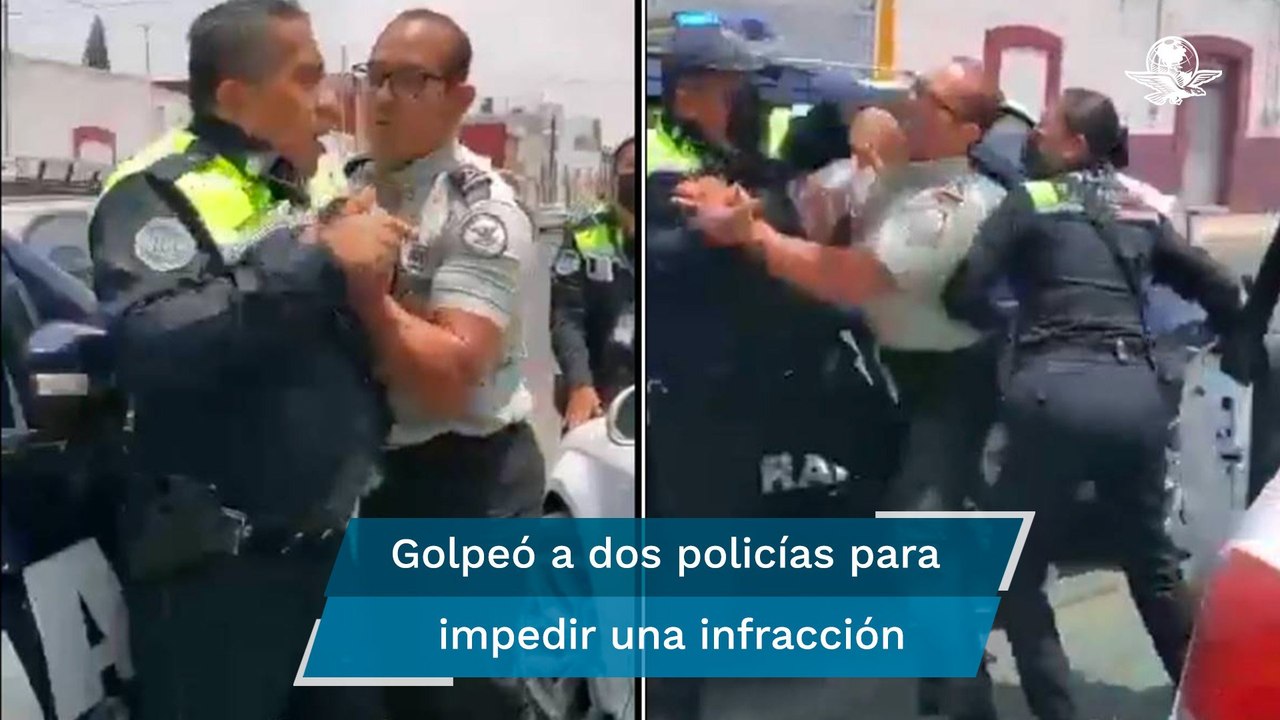 "Te voy a reventar...": elemento de la Guardia Nacional agrede a policías en Puebla