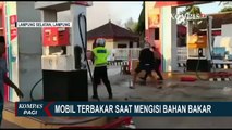 Aksi Heroik Seorang Polisi Berusaha Padamkan Kobaran Api di Sebuah SPBU di Lampung