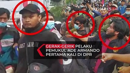 Terkuak! Gerak-Gerik Terduga Pelaku Pemukul Pertama Kali Ade Armando di Demo 11 April DPR