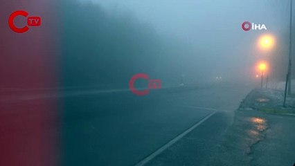 Bolu Dağı'nda hafif kar ve sis etkili oluyor