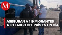 Hallan a 123 migrantes que viajaban en un autobús en Puebla