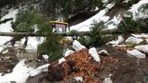 Heyelanın vurduğu Abant-Samandere yolu trafiğe açıldı