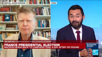 Facing Le Pen, Macron is now 'down among the mortals and he will have to campaign hard'