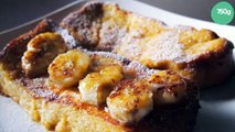 Pain perdu à la banane, sirop d'érable et cannelle !