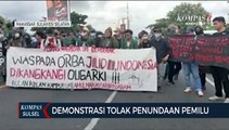 Tolak Penundaan Pemilu, Mahasiswa Blokade Jalan