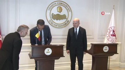 Bakan Soylu, Belçika Krallığı Göç ve İlticadan Sorumlu Devlet Sekreteri Mahdi ile bir araya geldi