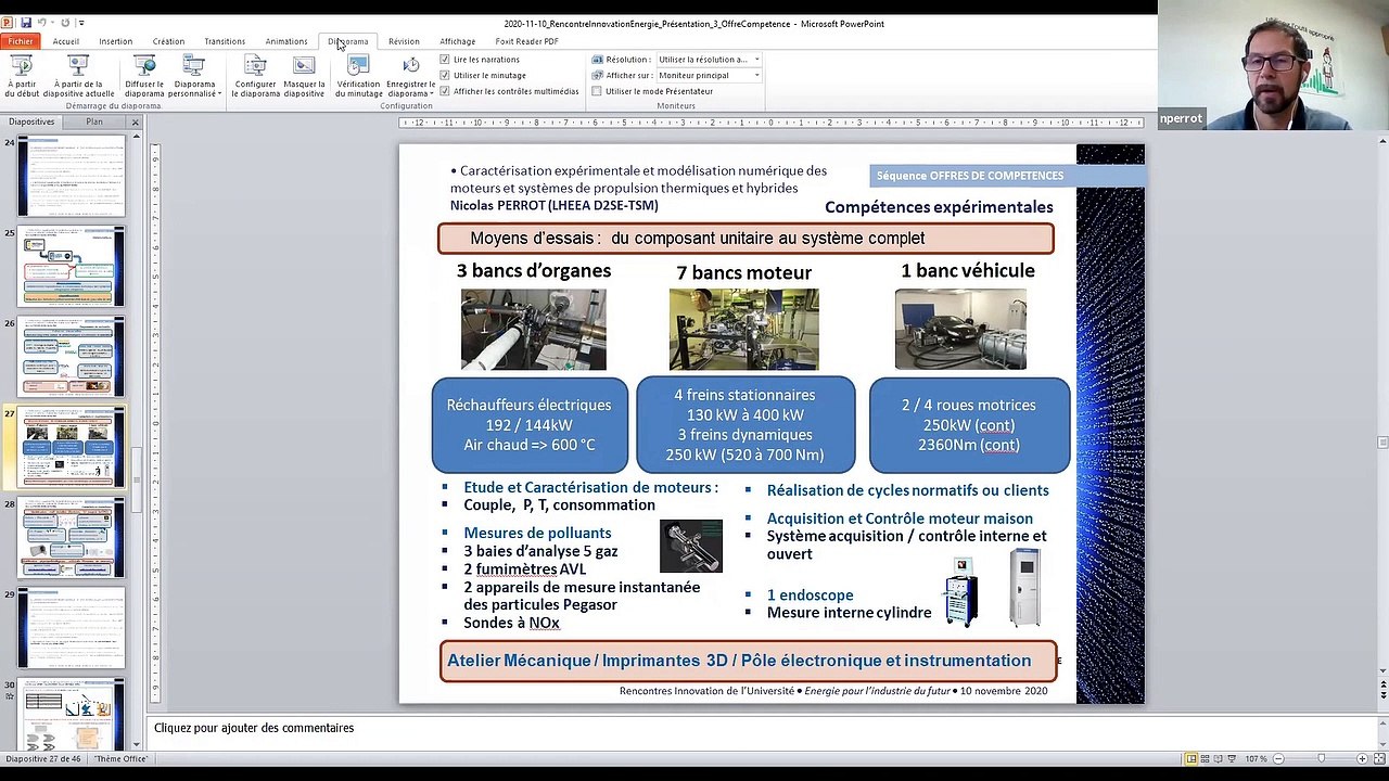 Rencontre "Énergie pour l'industrie du futur" I Systèmes propulsions thermiques et hybrides
