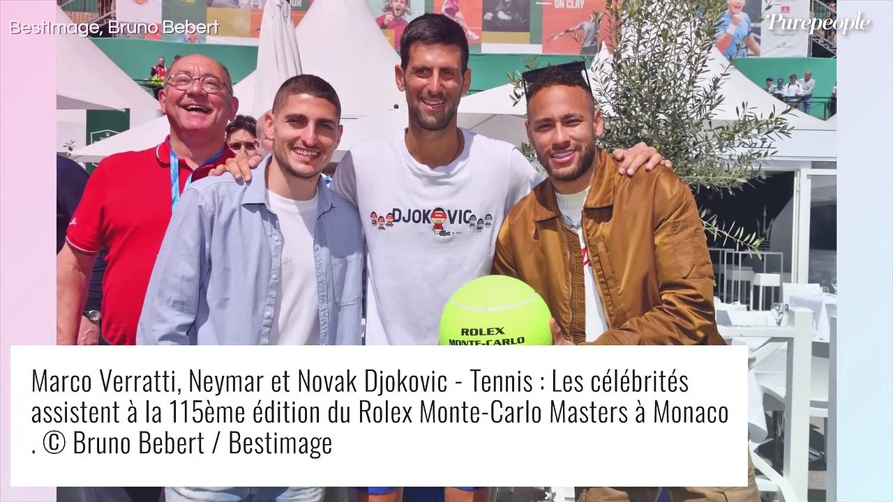 Neymar avec Marco Verratti et sa femme Jessica à Monaco pour une partie de jongles... avec Novak Djokovic !
