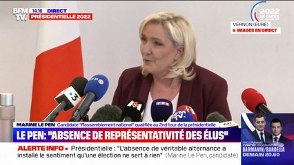 Marine Le Pen veut une "révolution référendaire", en révisant la constitution "pour mettre en place le RIC"