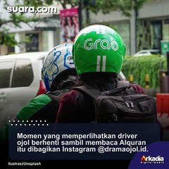 Viral Driver Ojol Baca Al Quran Pas Tunggu Lampu Merah, Warganet Langsung Berdebat