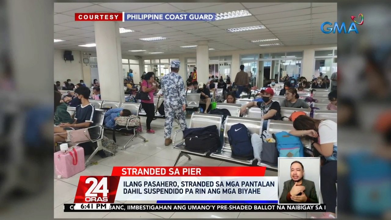 Ilang pasahero, stranded sa mga pantalan dahil suspendido pa rin ang mga biyahe | 24 Oras